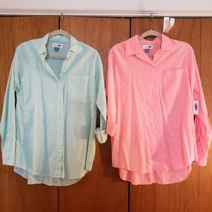 Two Old Navy Button Down Shirts Size M